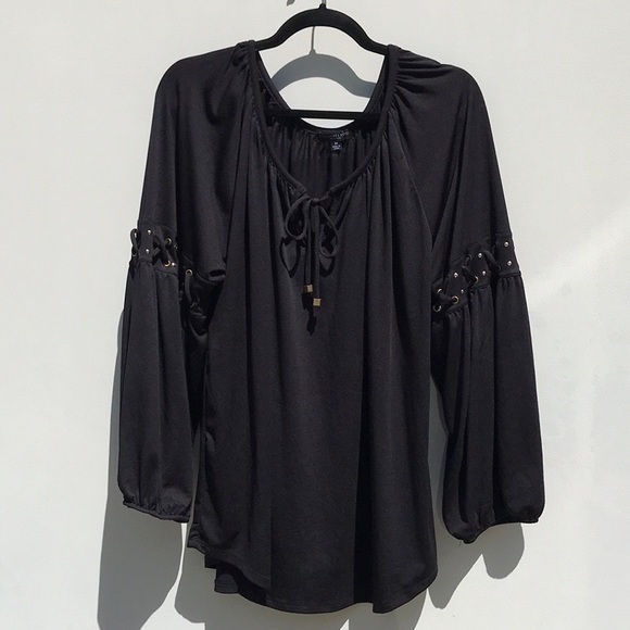Signature Studio Blouse (2X) Dark Black - Picture 4 of 4